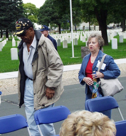Henry Johnson and Nancy Roff at Fort Snelling Cemetery 