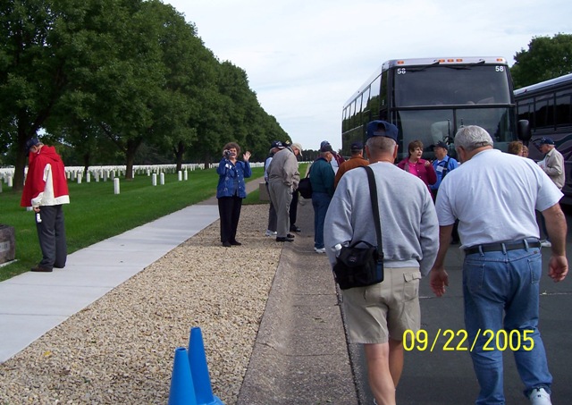 Reboarding Tour Buses following Memorial Service - Fort Snelling National Cemetery 