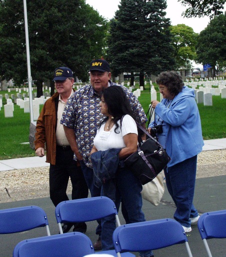 David Yates, Barry Georges, Carmencita Kenny & Peggy Georges at Fort Snelling Cemetery