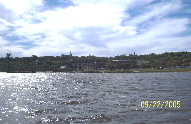 Stillwater, Minnesota as viewed from the St. Croix river