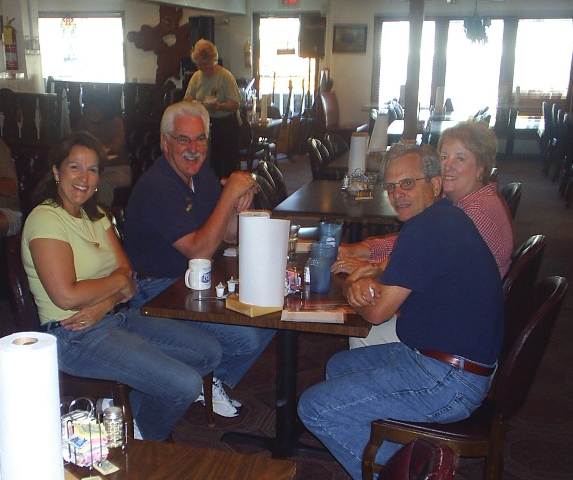 Sproston Shipmates at breakfast - The Plantation Restaurant, Branson, MO
