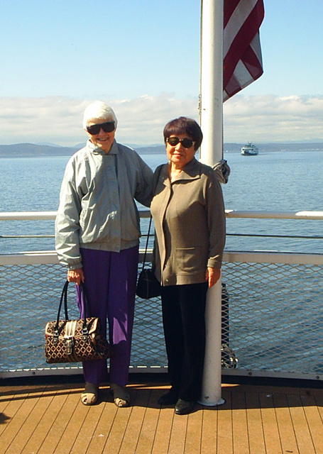 Helen Doubleday & Masako Roscoe aboard the Royal Argosy - Seattle, Washington