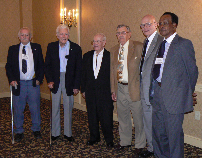 WWII Shipmates - Ray Minko, Tom Rorrie, James Bennett, John Geiger, Gil Dormandy & Henry Johnson