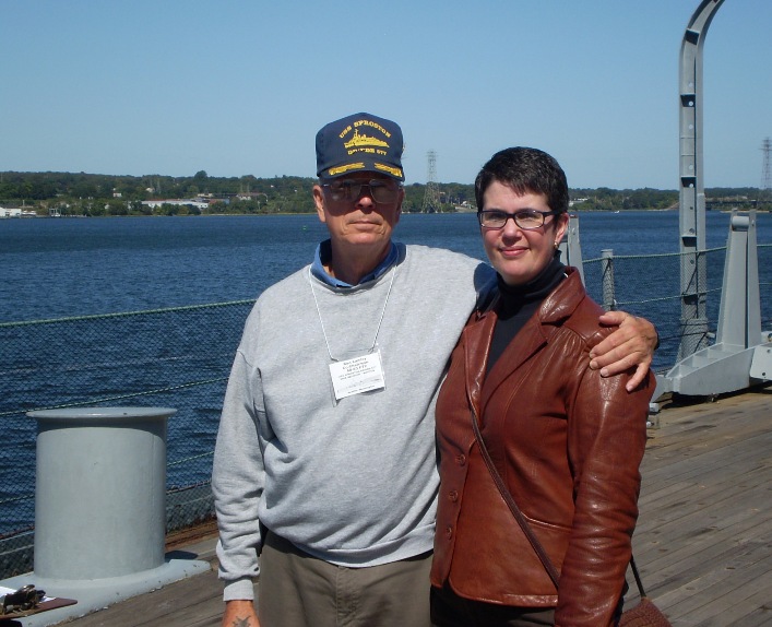 Ken & Carol Landry aboard the USS Massachusetts (BB-59)