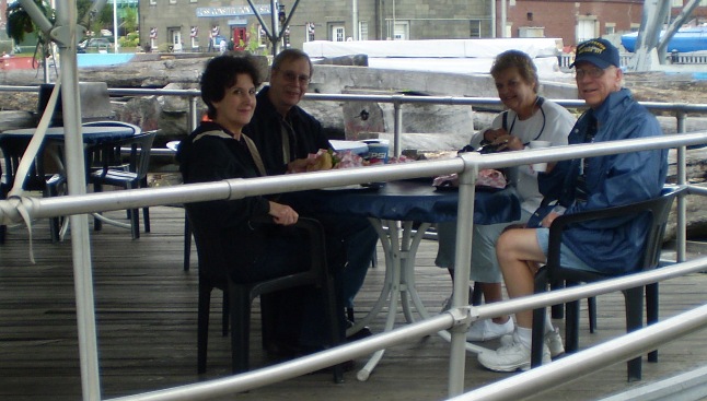 Lunch at the Shipyard Galley - Linda & Tom Johnson and Mary Jo and Richard Morris