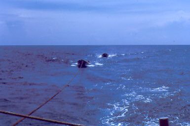 Motor Whale Boats taken in tow from the USS Forrestal -1967