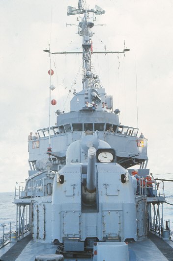 View of USS Sproston (DD-577) from the foc's'le - May 1966