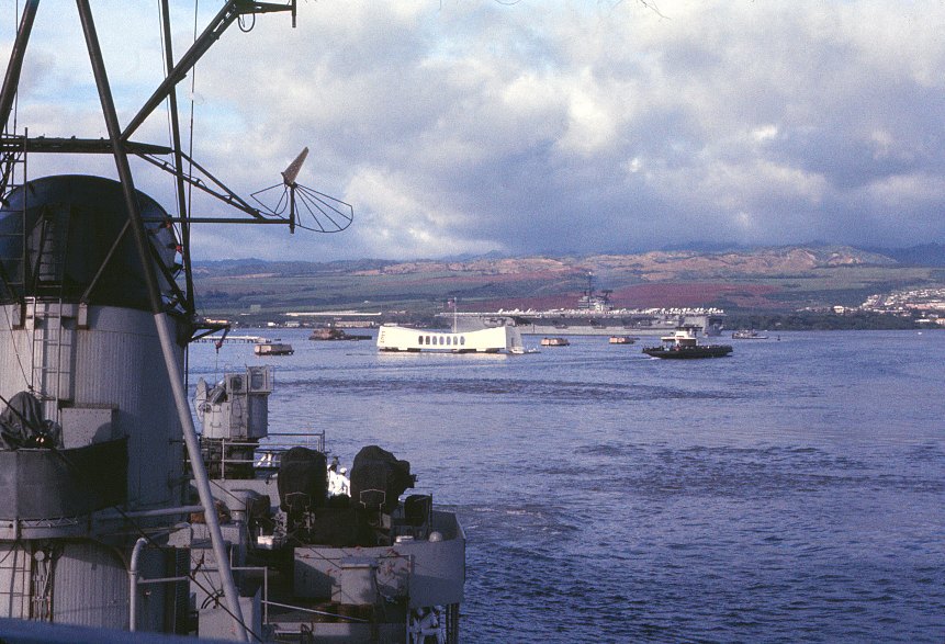 USS Sproston (DD-577) entering Pearl Harbor - January 1966