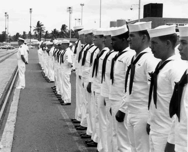 USS Sproston (DD-577) Personal Inspection, Baker Pier, Honolulu, Hawaii - 1966
