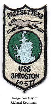 USS Sproston  patch