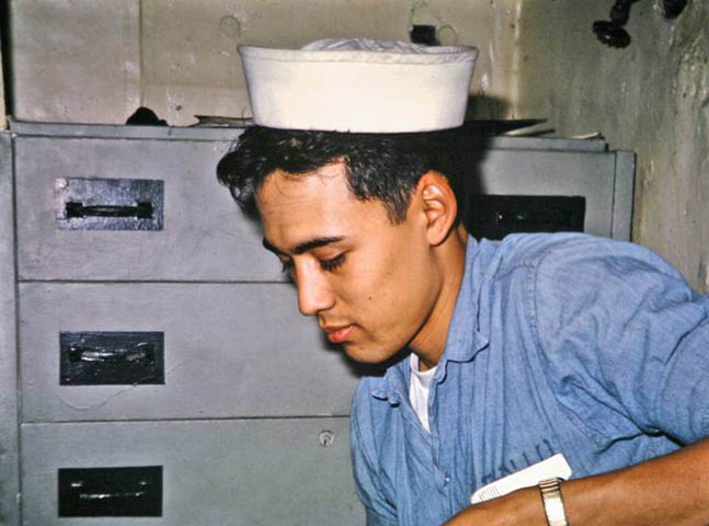 FN Gilbert Tenio aboard the USS Sproston 