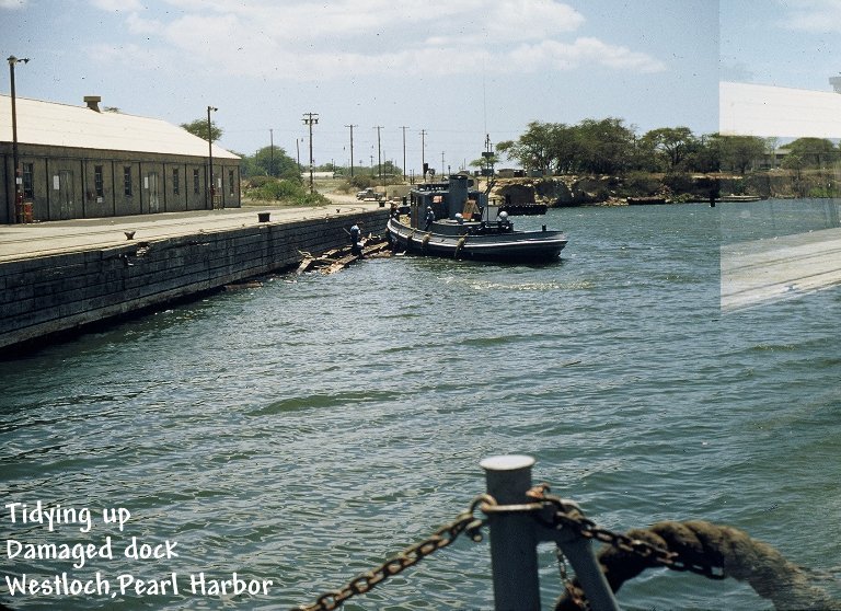 Removing Debris from Damaged Westloch pier - Pearl Harbor