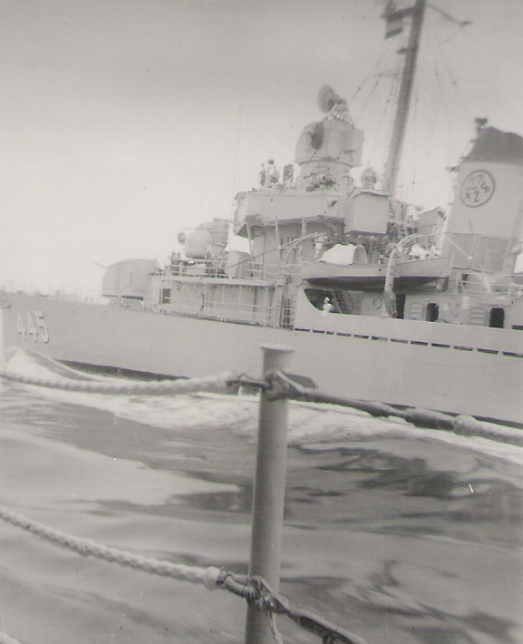 USS Sproston  along side the USS Fletcher (DD 445)