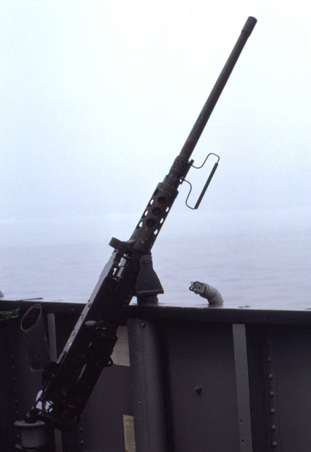 50 Caliber Machine Gun on the bridge - USS Sproston 1967