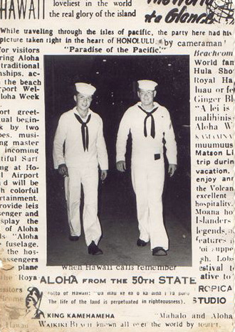 FN Mike Madsen & SN Mike Holmes in Honolulu, Hawaii - 1960