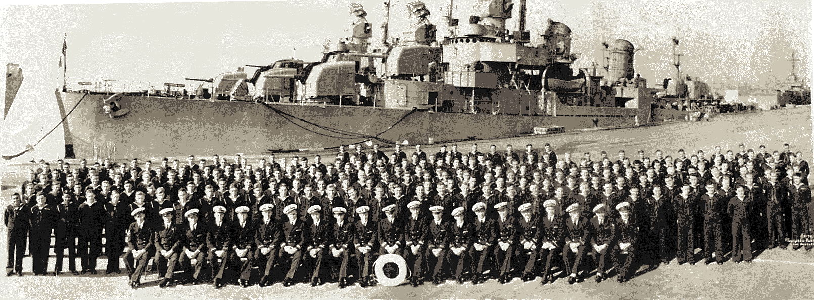 Ship's crew USS Sproston - 1945