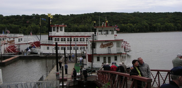 Boarding The Andiamo for cruise down the St. Croix river