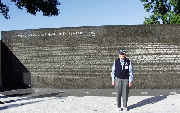 Doug Menikheim and the St. Paul version of the Vietnam Memorial Wall - St. Paul, Minnesota