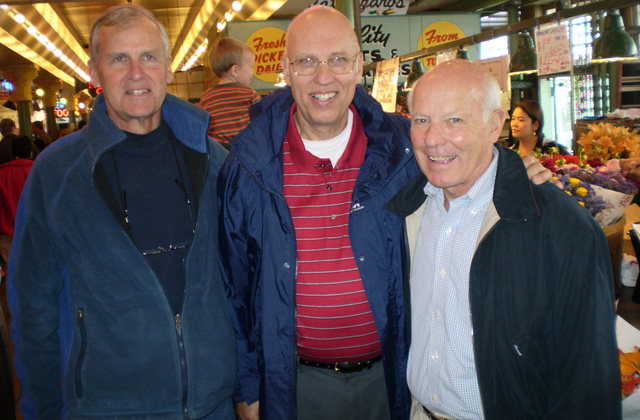 John Crawford, Jerry Grunwald & Sanford Fitch at the Pike Place Market - Seattle, Washington