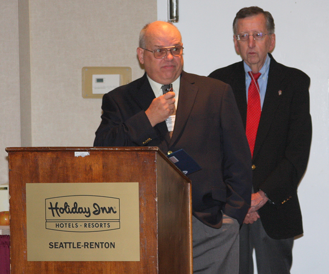 President-elect Robert (R.F.) Johnson and President Jim Marlatt at the banquet - Seattle, Washington