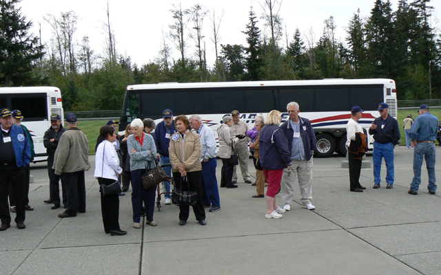 Arriving for Memorial Service - Tahoma National Cemetery