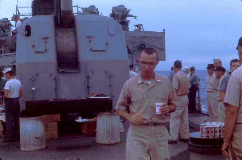 Another view of BBQ aboard the USS Sproston off of Vietnam - 1967