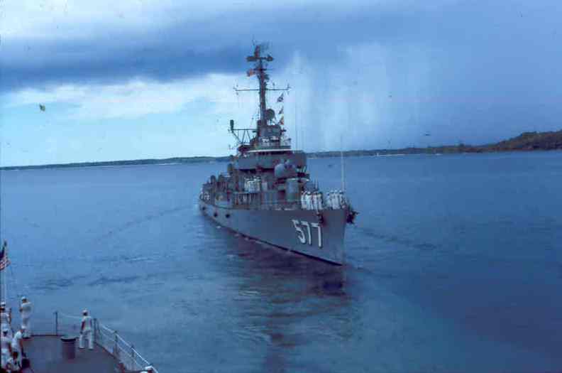 USS Sproston leaving Manus Island