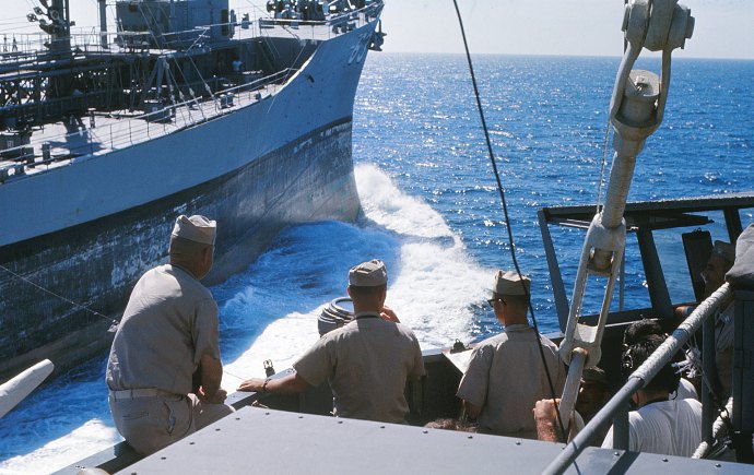Along side the oiler USS Chipola (AO-63) - March 1966
