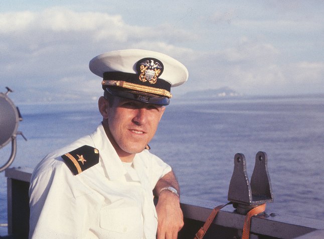 Lou Hettel aboard the USS Sproston (DD-577) - January 1966