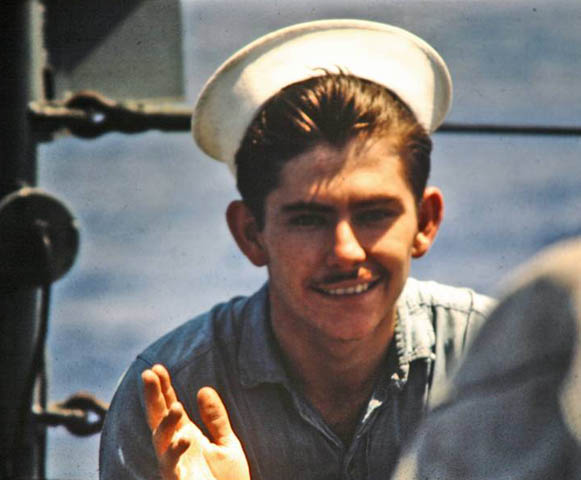 EM3 Curtis McBride aboard the USS Sproston 