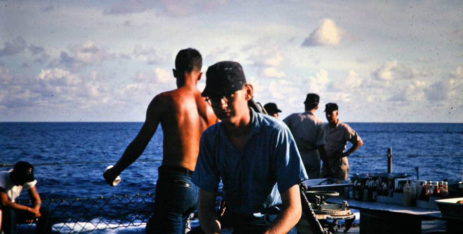 Fantail Party aboard the USS Sproston - Vietnam 1966