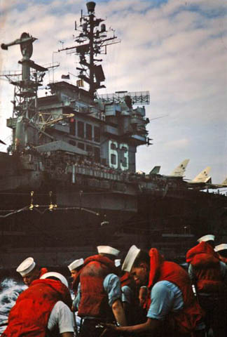 Refueling from the USS Kitty Hawk (CVA 63) - Vietnam 1966