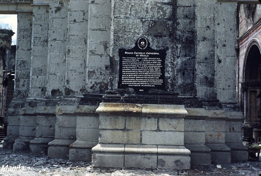 Bombed Roman Catholic Cathedral of Manila