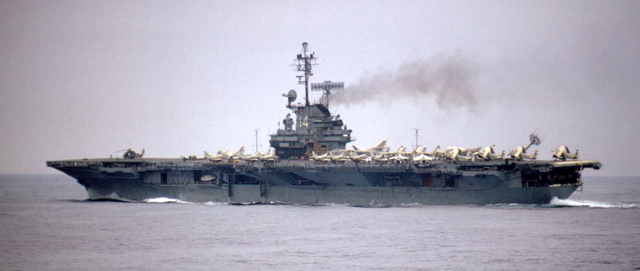 USS Ticonderoga (CV 14) with aircraft on deck - 1967 
