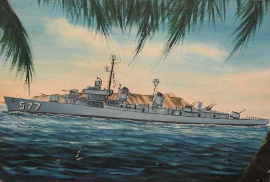 Painting of the USS Sproston