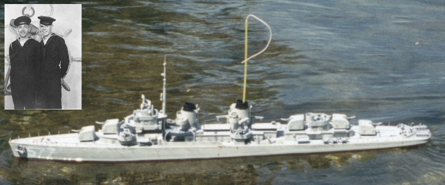 Remote controlled model of WWII USS Sproston